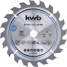 kwb M33 HM Kreissägeblatt 20Z, 150x1.4x16mm, 1 Stück