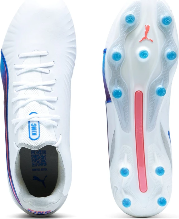 Puma King Ultimate FG/AG puma white/bluemazing/flat light gray/sunset glow (Damen)