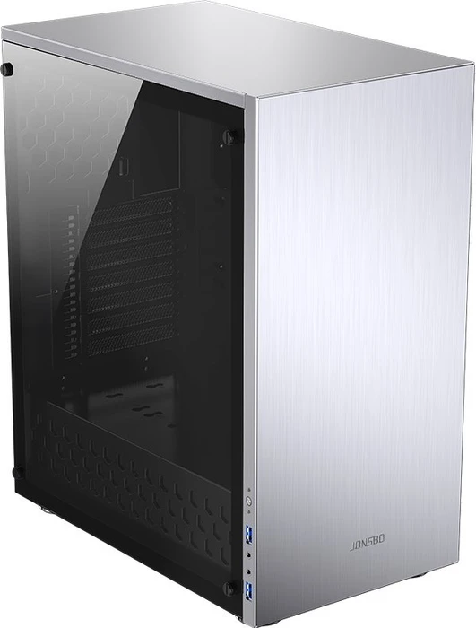Jonsbo C5, silber, Glasfenster