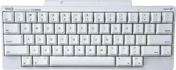 Happy Hacking Keyboard Professional Hybrid Type-S Snow, Pure White, Topre Capacitive, USB/Bluetooth, US