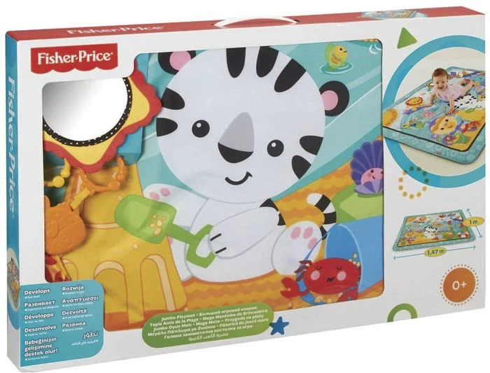 Mattel Fisher-Price Große Spiel- und Krabbeldecke blau
