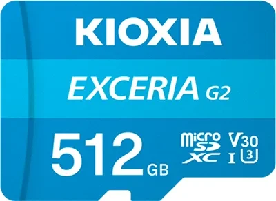 KIOXIA EXCERIA G2, microSD UHS-I U3, A1, V30
