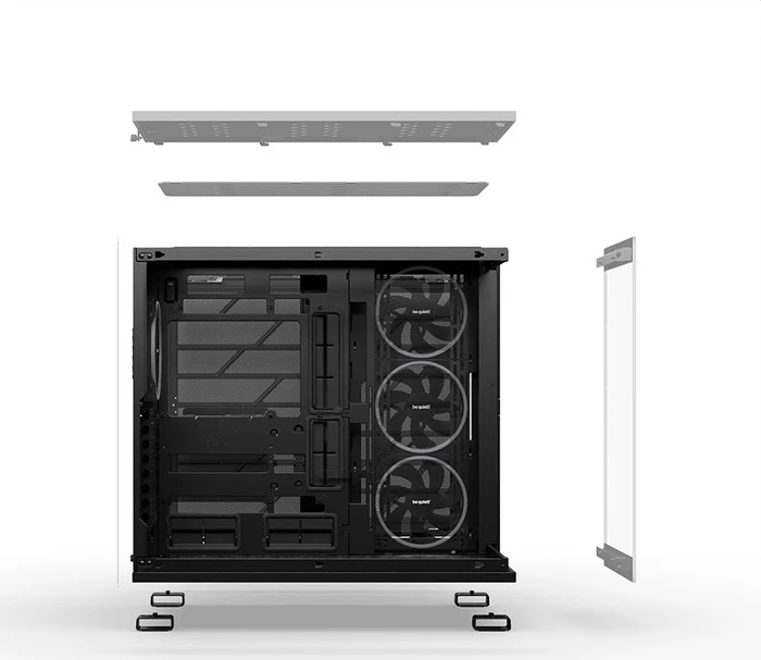 be quiet! Light Base 900 FX Black, schwarz, Glasfenster