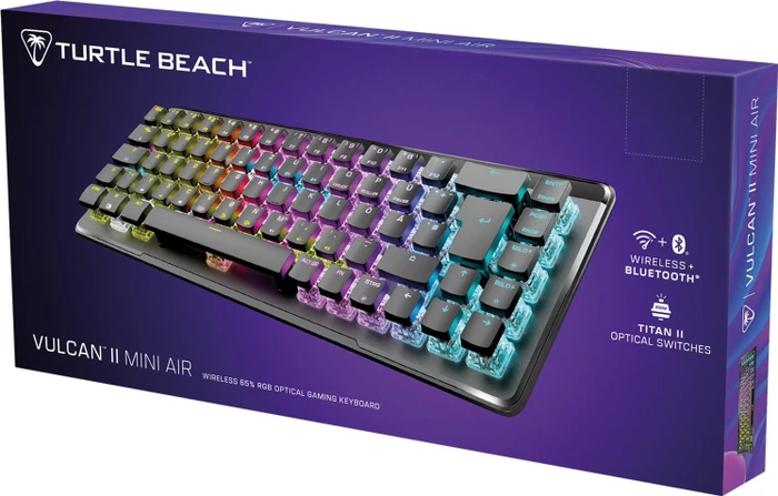 Turtle Beach Vulcan II Mini Air, schwarz, LEDs RGB, TITAN II OPTICAL RED, USB/Bluetooth, DE