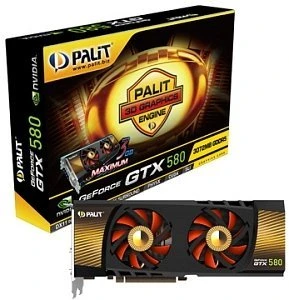 Palit GeForce GTX 580, 3GB GDDR5, 2x DVI, Mini HDMI