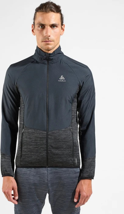 Odlo The Run Easy Warm Hybrid Funktionsjacke schwarz (Herren)