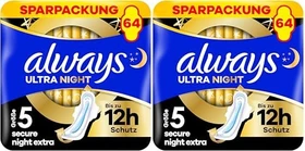 Always Ultra Secure Night Größe 5, 64 Stück