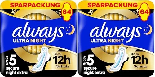 Always Ultra Secure Night Größe 5, 64 Stück