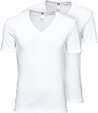 G-Star Basic V-Neck 2er-Pack T-Shirt kurzarm weiß (Herren)