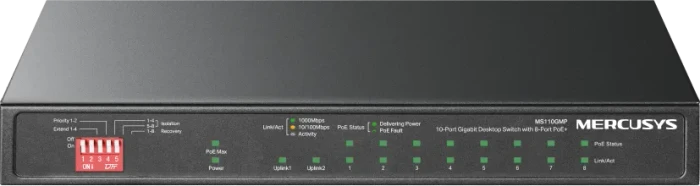 Mercusys Desktop Gigabit Switch, 8x RJ-45, 2x SFP, 111W PoE+