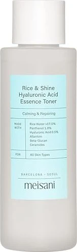 Meisani Rice & Shine Hyaluronic Acid Essence Toner, 150ml