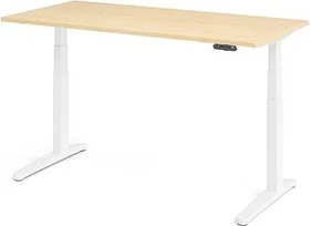 Hammerbacher Ergonomic Aktiv XBHM16 elektrisch höhenverstellbarer Sitz-Steh-Schreibtisch 160x80cm Ahorn/weiß