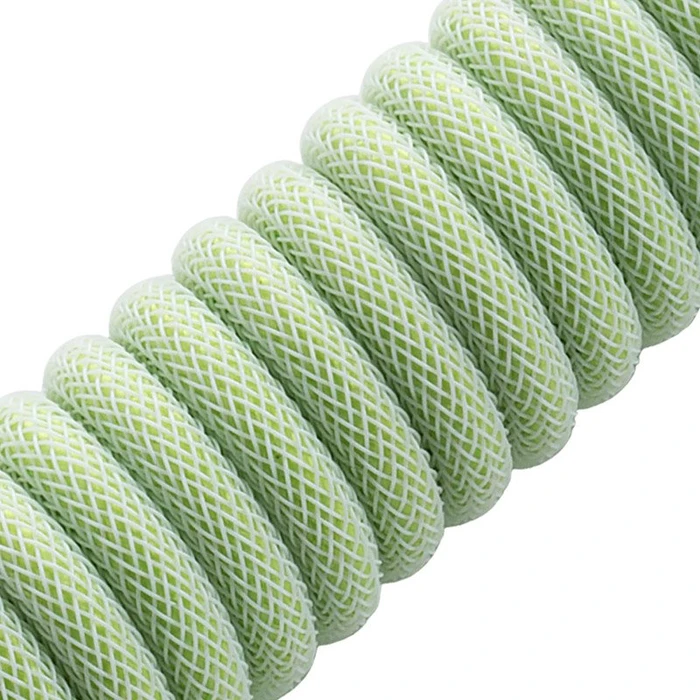 CableMod Classic Coiled Keyboard Cable USB Micro-B auf USB-A, Tastaturkabel (Spiral-Textilkabel), 1.5m, Lime Sorbet