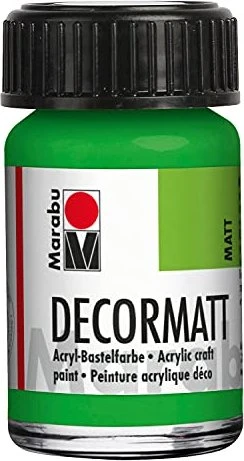 Marabu Decormatt Acryl Acrylfarbe, gelbgrün, 15ml