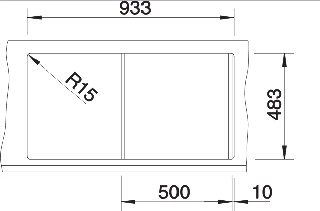 Blanco Tipo 5 S Becken reversibel mit Ablauffernbedienung edelstahl
