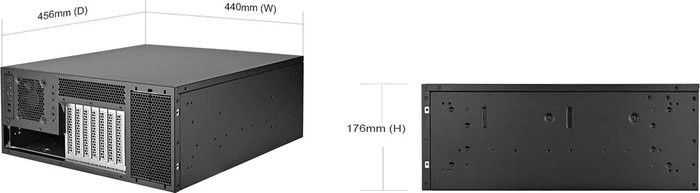 SilverStone RM46-502-I, Rackmount Storage, schwarz, 4HE, ATX