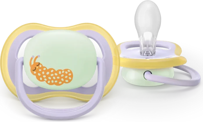 Philips Avent SCF376/25 Ultra Air Nighttime Beruhigungsschnuller, 6-18M, Silikon, raupe/schmetterling, 2 Stück