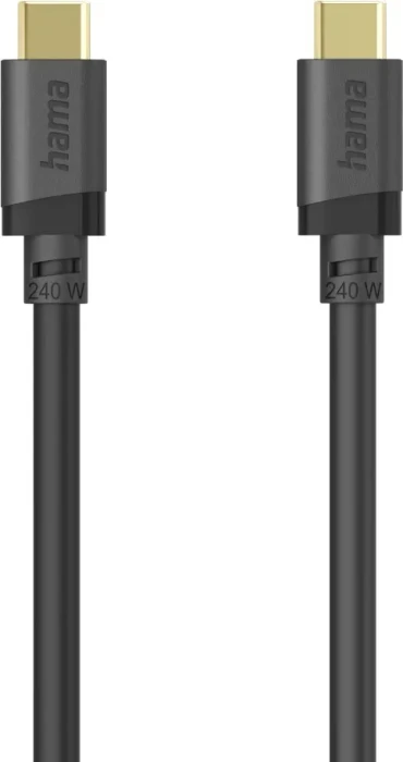 Hama USB-C-Kabel USB 3.2 Gen1 5Gbit/s 240W 1.5m schwarz