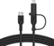 Belkin BoostCharge Pro 2-in-1-Kabel mit USB-C-Stecker und Lightning Connector schwarz Vorschaubild