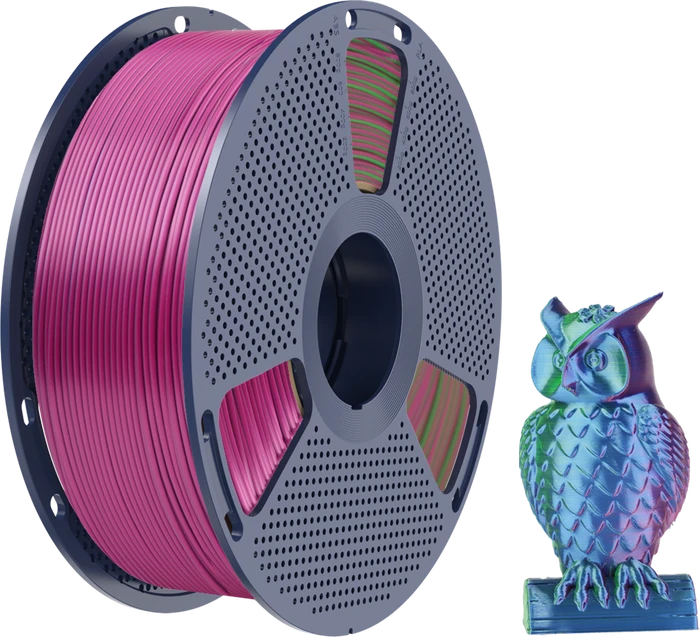 Sunlu Silk PLA+, Tri-Color Blue Green Purple, Spule, 1.75mm, 1.00kg