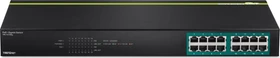 TRENDnet TPE-TG Rackmount Gigabit Switch, 16x RJ-45, 2x RJ-45/SFP, 440W PoE+ (TPE-TG182F)