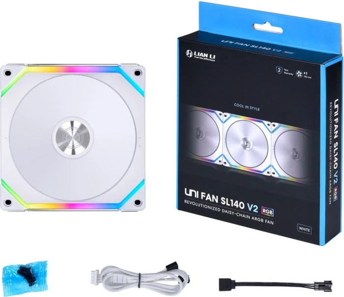 Lian Li Uni Fan SL140V2 RGB, weiß, 140mm