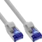 InLine Patchkabel Slim, PoE 87W, TPE (LSZH) flexibel, Cat6a, S/FTP, RJ-45/RJ-45, 0.3m, grau Vorschaubild
