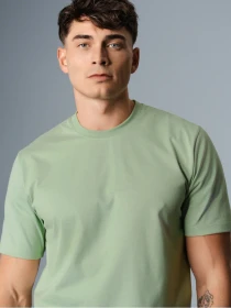 trigema Deluxe Baumwolle T-Shirt kurzarm green tea (Herren)