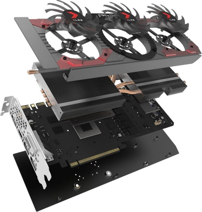 PNY GeForce GTX 1080 XLR8 OC Gaming, 8GB GDDR5X, DVI, HDMI, 3x DP