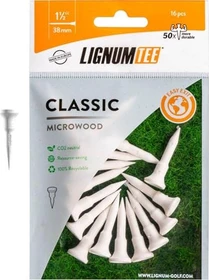 Lignum Classic Microwood 1.5"/38mm 12er-Pack Tees weiß