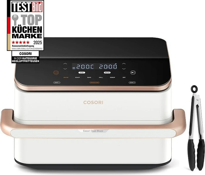 Cosori Dual Blaze Twin Fry 10l weiß/rosa