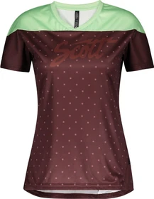 Scott Trail Flow Trikot kurzarm maroon red/mint green (Damen)