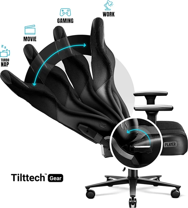 Diablo Chairs X-Player 2.0 King Gamingstuhl, schwarz