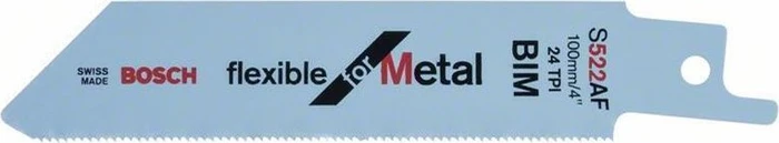 Bosch Professional S522AF Flexible for Metal Säbelsägeblatt, 100x0.9mm, 5 Stück