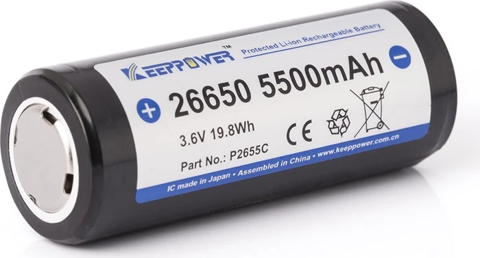 KeepPower Li-Ion 26650 5500mAh