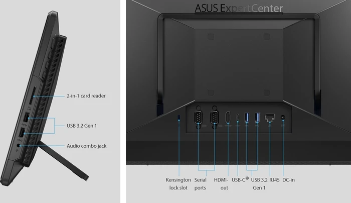 ASUS ExpertCenter E1 AiO E1600WKAT-BMR185M, schwarz, Celeron N4500, 8GB RAM, 128GB SSD