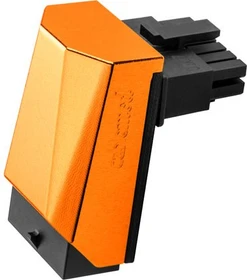 CableMod 12VHPWR Winkeladapter 90 Grad, Variante A, Sense-Pins an der Unterseite, orange