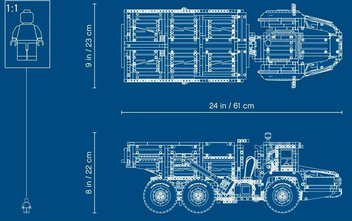 LEGO Technic - Knickgelenkter Volvo-Dumper (6x6)