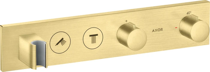Hansgrohe Axor ShowerSolutions Thermostatmodul Select 460/90 Unterputz für 2 Verbraucher brushed brass