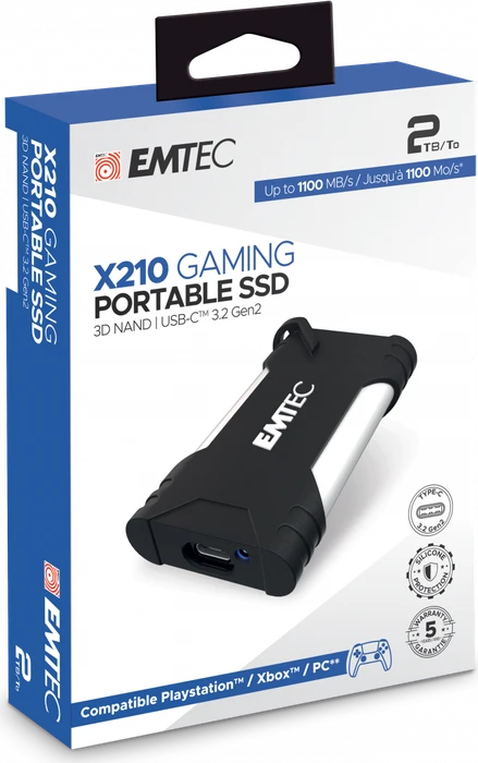 Emtec Gaming X210G, 2TB, USB-C 3.1