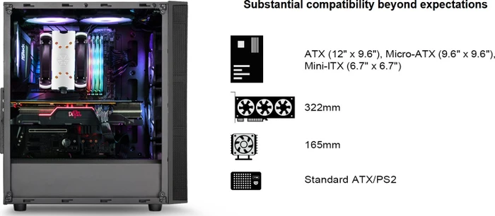 SilverStone Fara R1 Pro, schwarz, Glasfenster