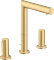 Hansgrohe Axor Uno 3-Loch Waschtischarmatur 200 mit Zerogriffen und Zugstangen-Ablaufgarnitur brushed gold optic Vorschaubild