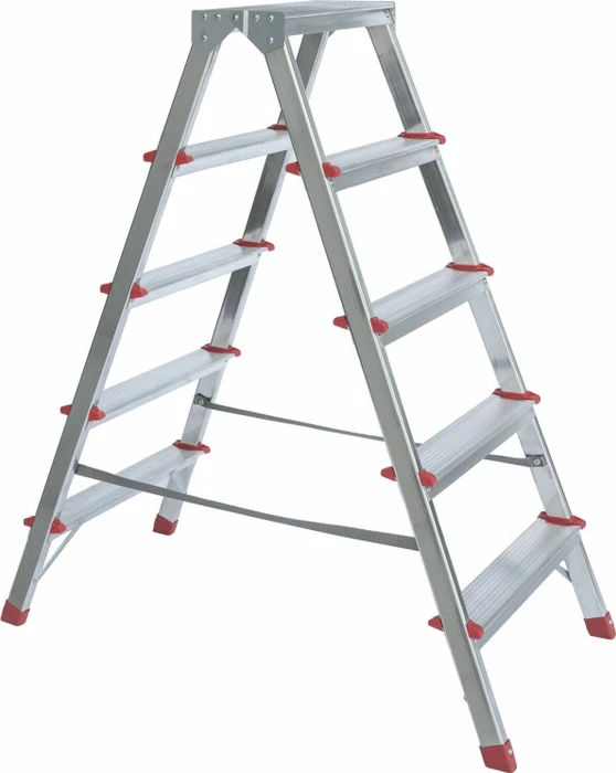 Günzburger Steigtechnik Alu 2-tlg. Stehleiter, 2x 5 Stufen