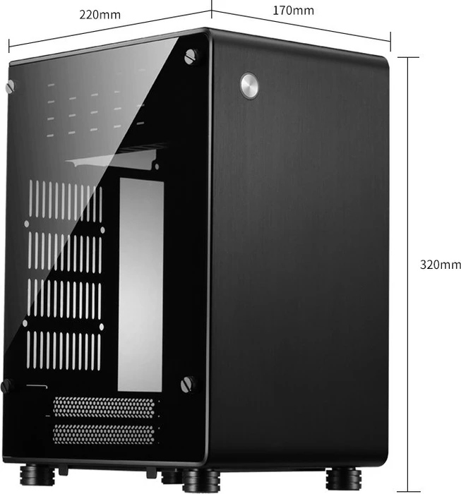 Jonsbo U1 Plus schwarz, Glasfenster, Mini-ITX
