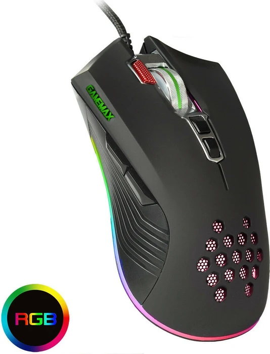 GameMax Razor RGB Gaming Mouse schwarz, USB