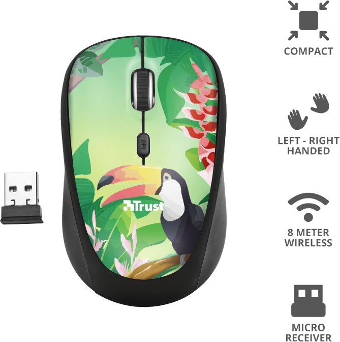 Trust Yvi Wireless Mouse Toucan, USB