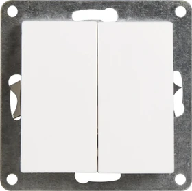McPower Serien-Schalter McPower "Flair", 2-fach, 250V~/10A, UP, weiß