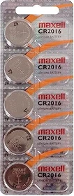 Maxell CR2016, 5er-Pack