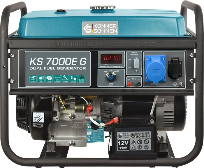 Könner & Söhnen KS 7000EG Hybrid Flüssiggas/Benzin-Stromerzeuger