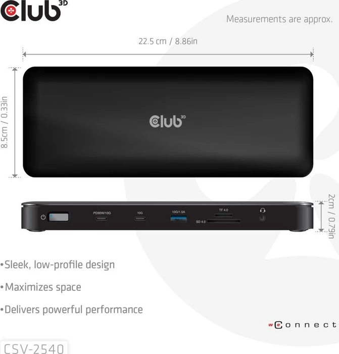 Club 3D 14-in-1 Quad-Display-Dockingstation, USB-C 3.1 [Buchse]